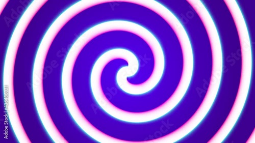 Hypnotizing Spiral. Colorful Abstract Background. 4K Looping Background Animation.