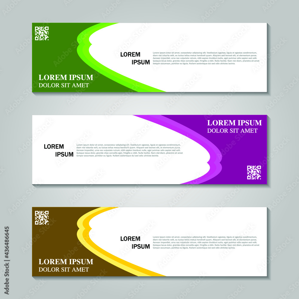 Fototapeta premium Vector abstract design banner template.