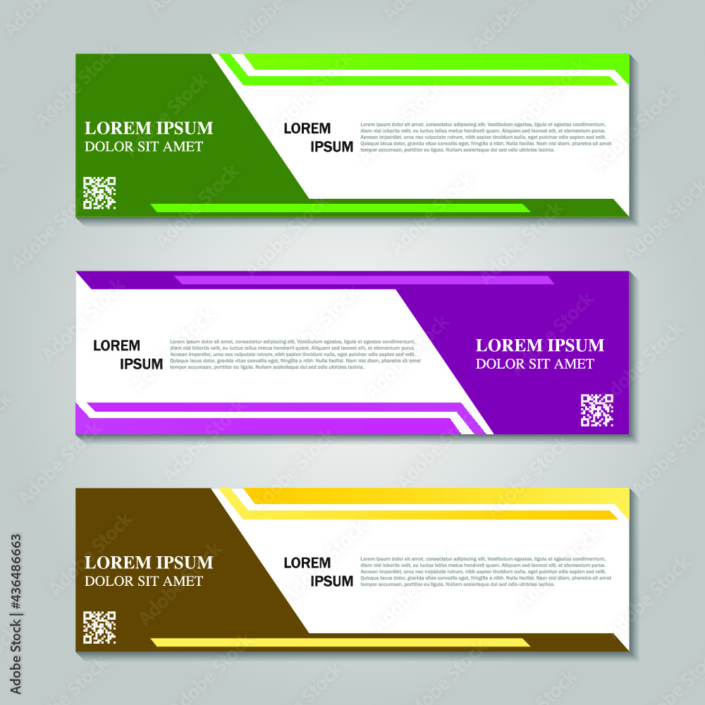 Vector abstract design banner template. Vector abstract design banner template.