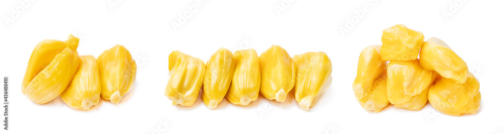 Collection of ripe Jackfruit isolated on white background Collection of ripe Jackfruit isolated on white background
