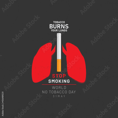 world no tobacco day banner design. vector illustration