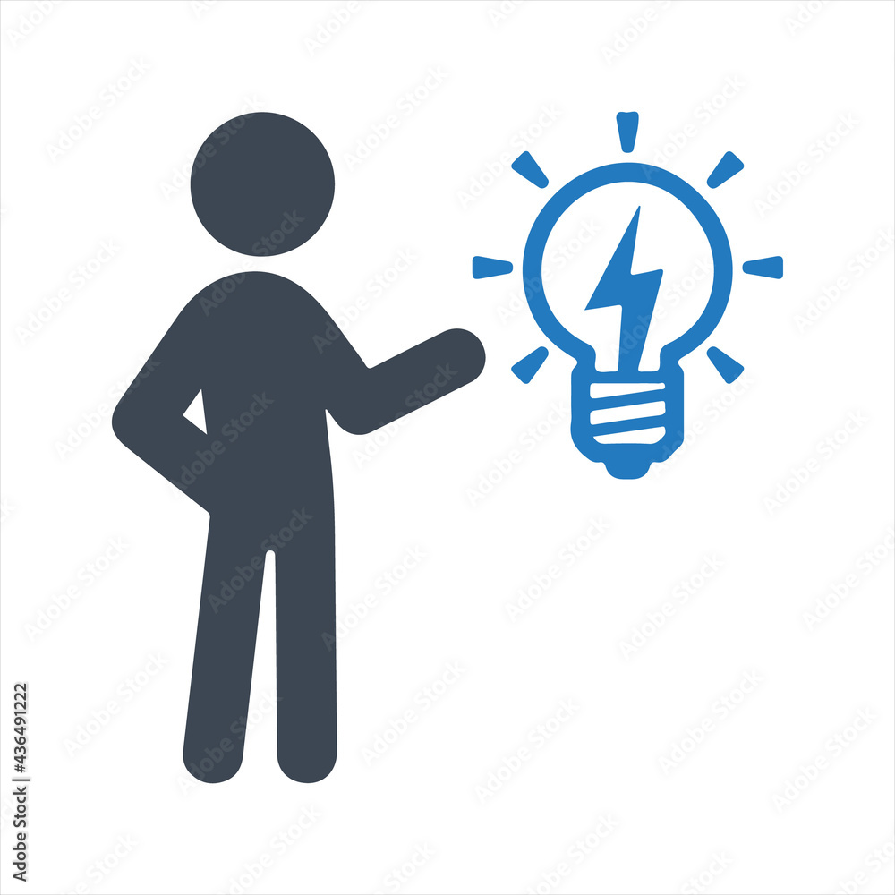 Business creative solution, icon, vector and glyph Business creative solution, icon, vector and glyph