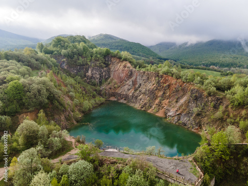 Aerial view of Lake Benatina in Slovakia