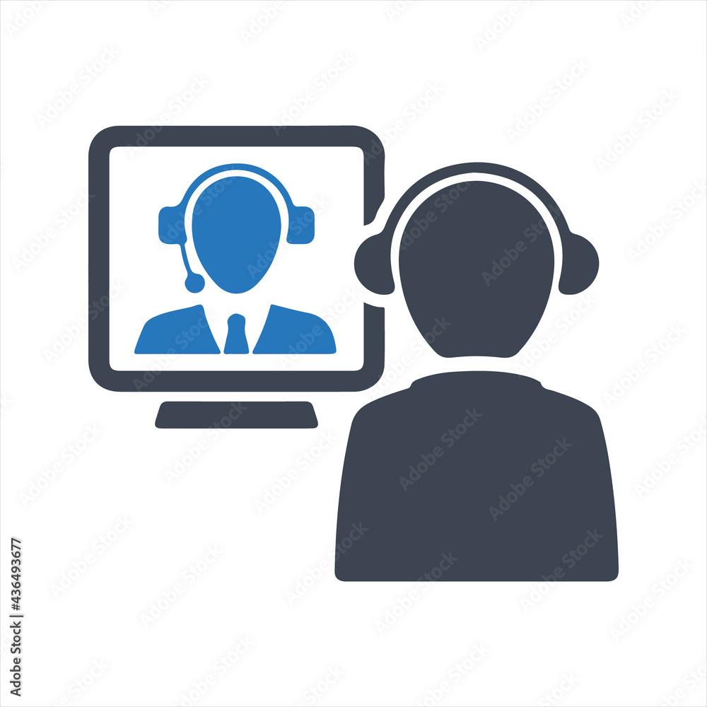 Video conversation icon. Vector and glyph Video conversation icon. Vector and glyph