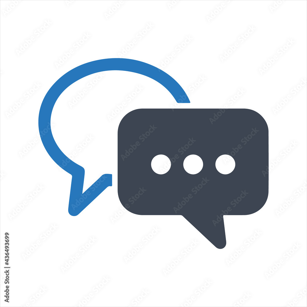 Conversation icon. Vector and glyph Conversation icon. Vector and glyph