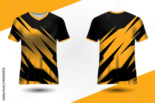 Vector jersey sports design template for sports clubs. uniform front and back view.