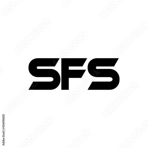 SFS letter logo design with white background in illustrator, vector logo modern alphabet font overlap style. calligraphy designs for logo, Poster, Invitation, etc. 