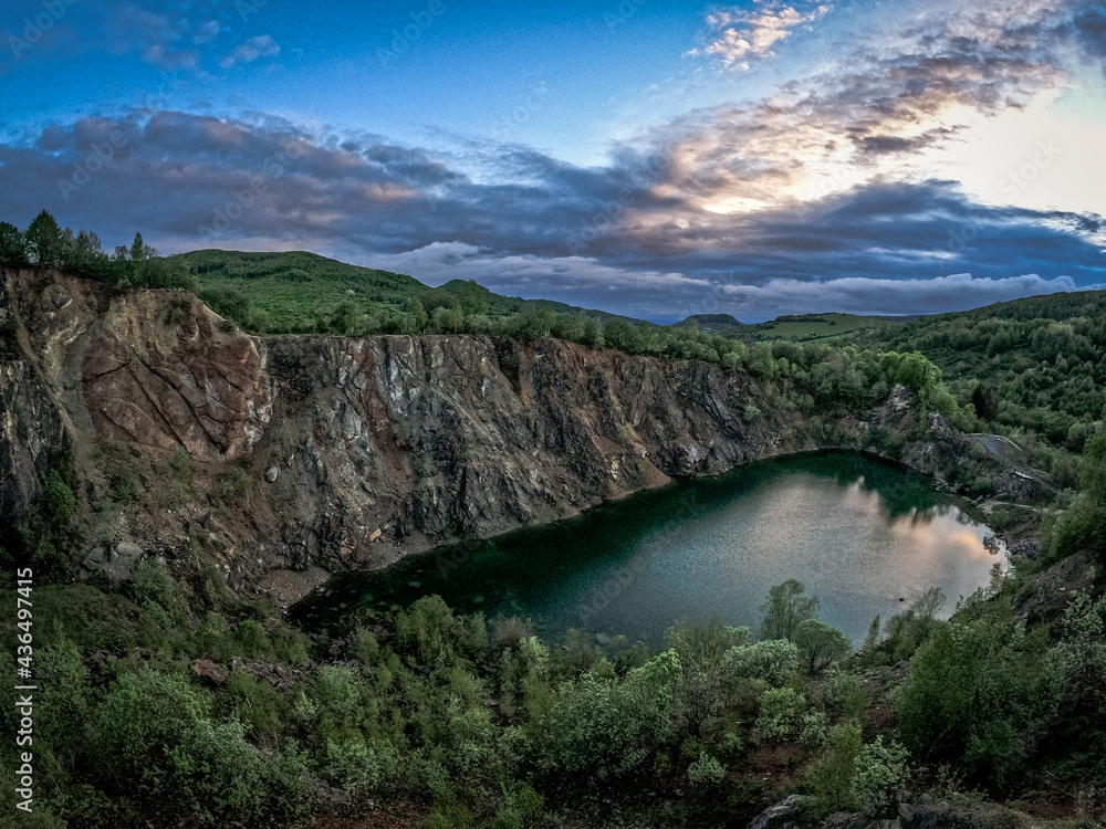 Fototapeta premium Aerial view of Lake Benatina in Slovakia