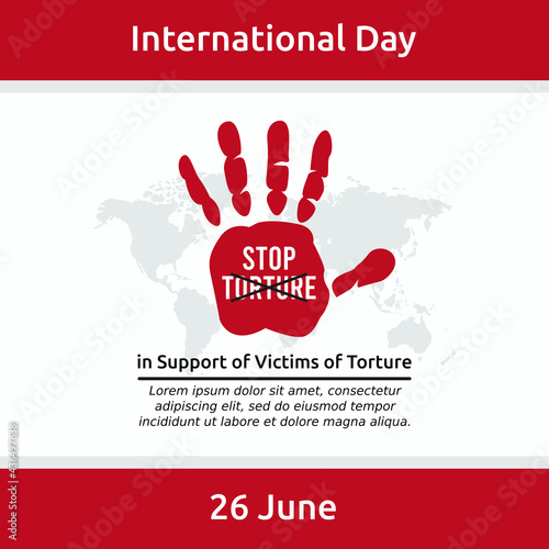vector graphic of International Day in Support of Victims of Torture good for International Day in Support of Victims of Torture celebration. flat design. flyer design.flat illustration.