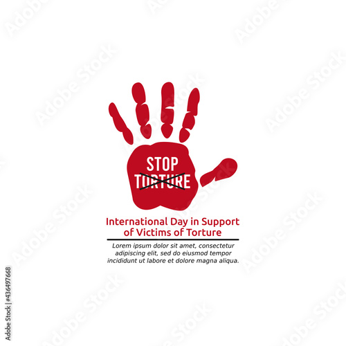 vector graphic of International Day in Support of Victims of Torture good for International Day in Support of Victims of Torture celebration. flat design. flyer design.flat illustration.
