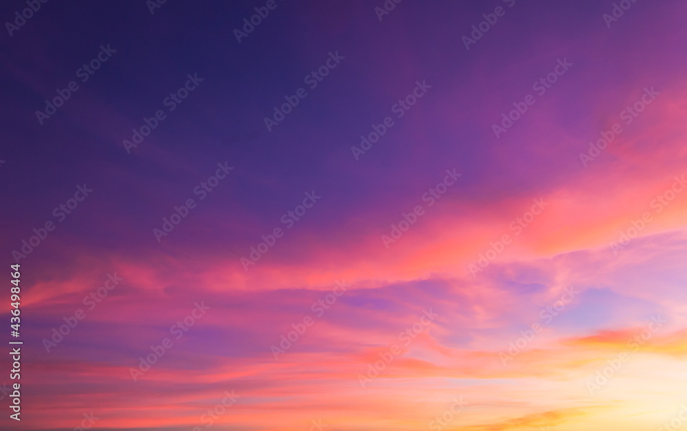 sunset sky in the evening background