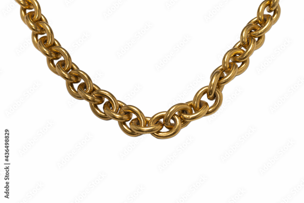 Golden chain isolated on white background. Golden chain isolated on white background.