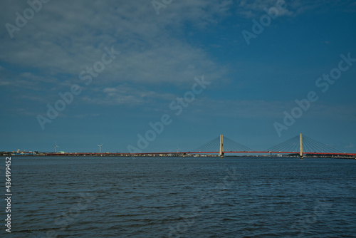 水平線と銚子大橋