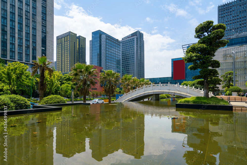 Office building of financial center, Binjiang District, Hangzhou, China