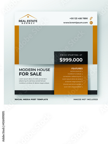 home real estate property banner for social media post template