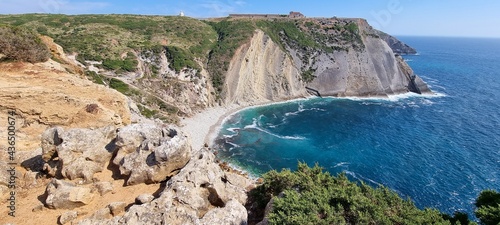 view of the coast cliffs