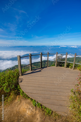 Walkway in the cliffs of Kew Mae Pan  The Doi Inthanon National Park in Chiang Mai  Thailand.