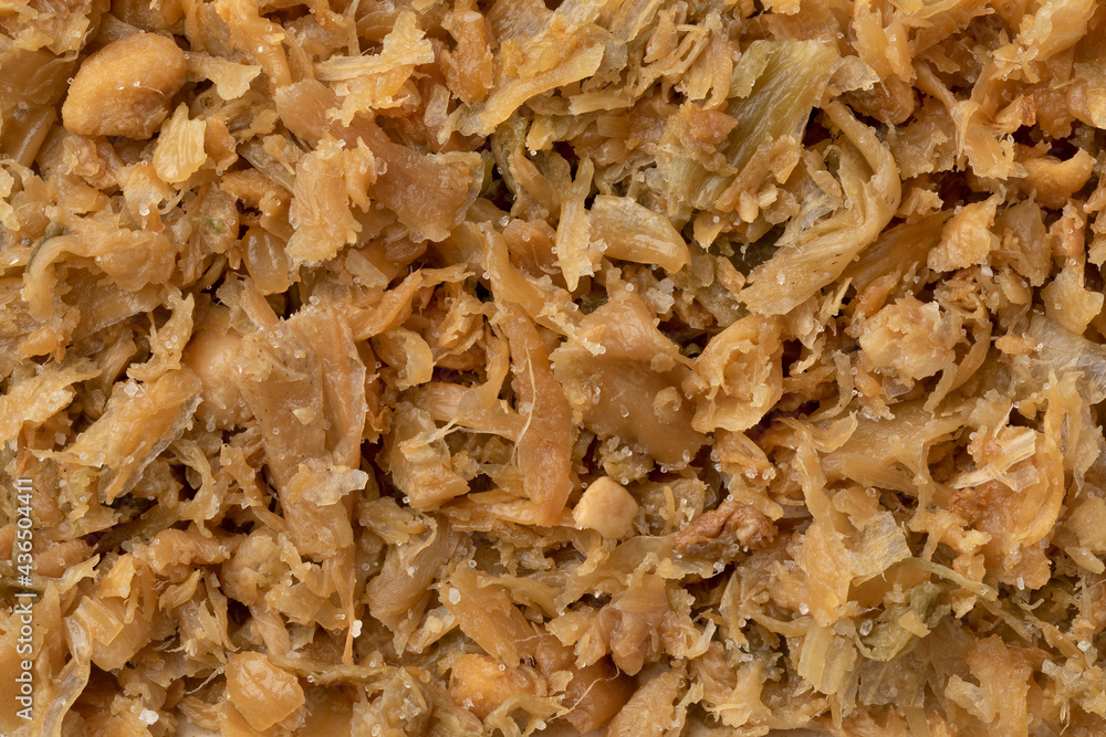 Traditional Chinese fermented cabbage close up full frame  