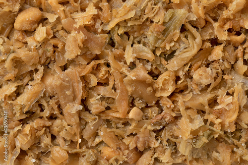 Traditional Chinese fermented cabbage close up full frame 