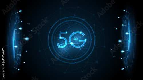 5G network wireless internet connecting, internet of things, communication network,High speed, broadband telecommunication