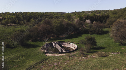 A view of the Technical Monument of the Serenyiho Cisterna on Plesivecka planina in Slovakia photo