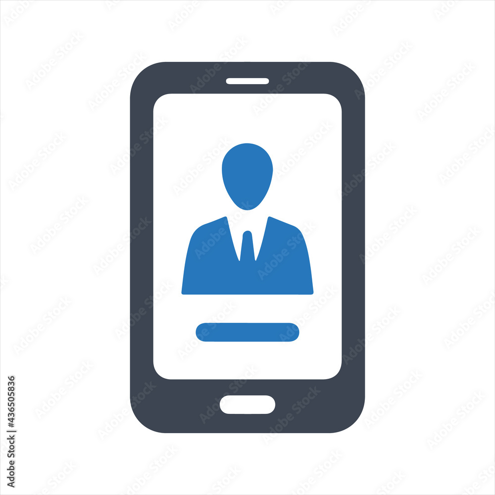 Mobile business icon. Vector and glyph Mobile business icon. Vector and glyph