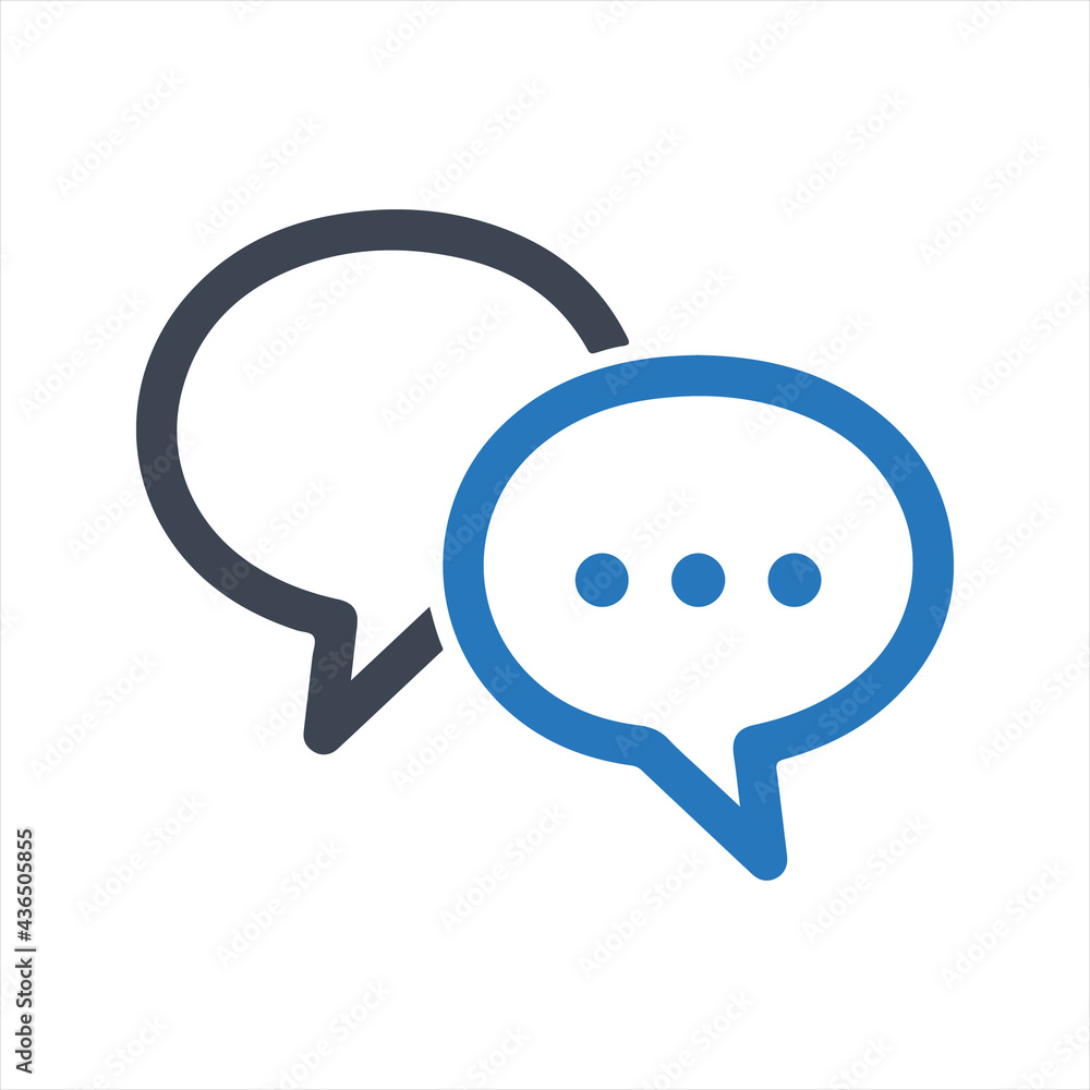 Conversation, discussion icon. Vector and glyph Conversation, discussion icon. Vector and glyph