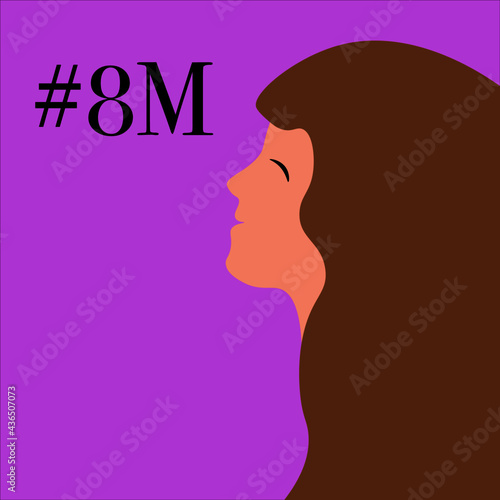 Ilustración abstracta para el día de la mujer 8 de marzo