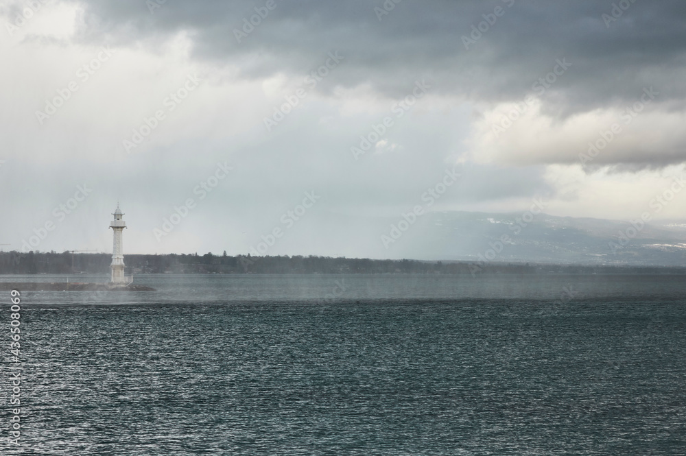 Geneve, Lac Leman, Quartier du Jet d'eau