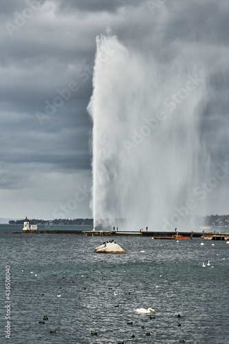 Geneve, Lac Leman, Quartier du Jet d'eau