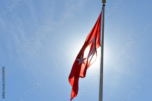 National flag of Turkey silhouette