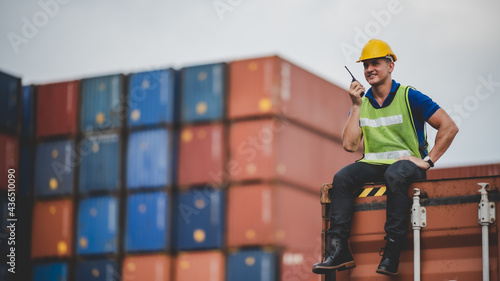 engineer foreman working in...