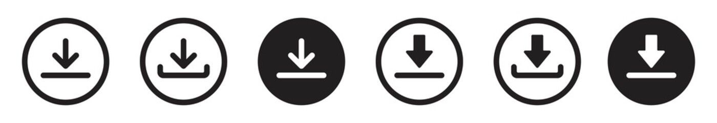 download icon set, download button Collection, Vector illustration.