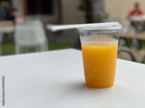 glass of  fresh orange juice  in orlando Florida 