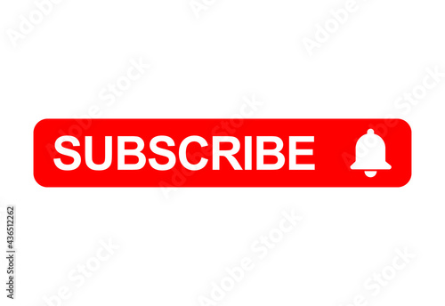Subscribe web button, social media icon vector illustration, internet website symbol, isolated sign