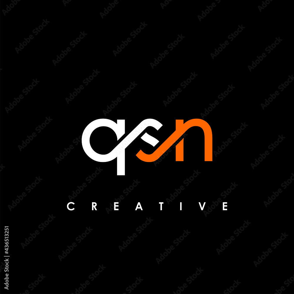 QSN Letter Initial Logo Design Template Vector Illustration QSN Letter Initial Logo Design Template Vector Illustration