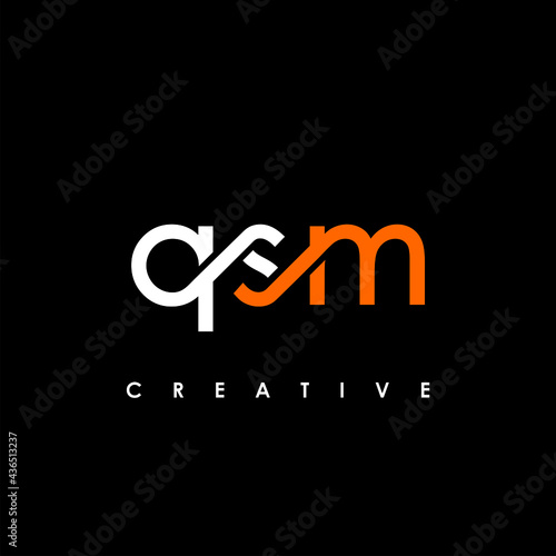 QSM Letter Initial Logo Design Template Vector Illustration