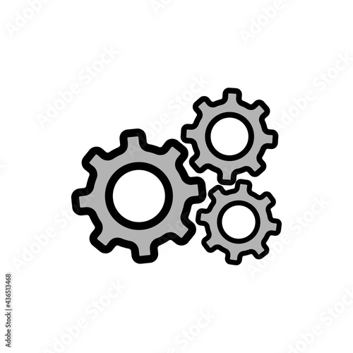 icon gear wheel logo vector design