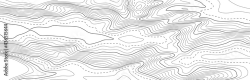 Contour topographic map. Geographic grid map background. Vector illustration.