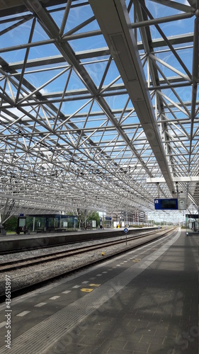 train station with railway