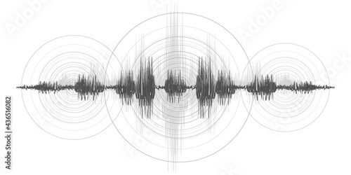 Earthquake. Richter Earthquake Magnitude Scale. Vector illustration. EPS 10