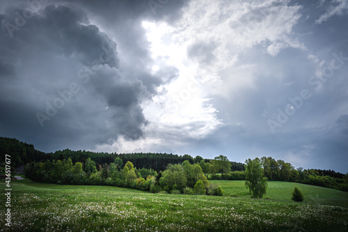 Heimat Niederbayern Landschaft mit Wolken photo