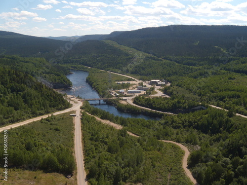 Obraz na płótnie Manic-2 hydroelectric dam in Quebec w salonie