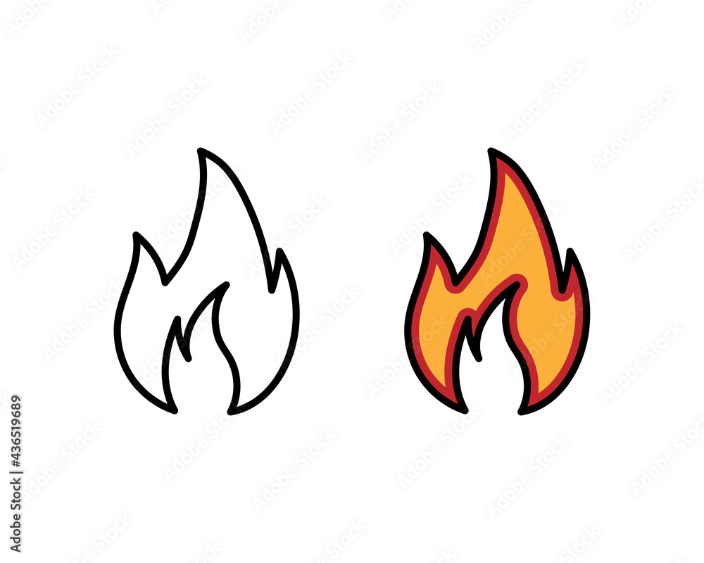 Fire Icon in trendy flat style isolated on white background, for your web site design, app, logo, UI. Vector illustration, EPS10. Fire Icon in trendy flat style isolated on white background, for your web site design, app, logo, UI. Vector illustration, EPS10.