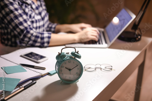 Person working late at nigh...