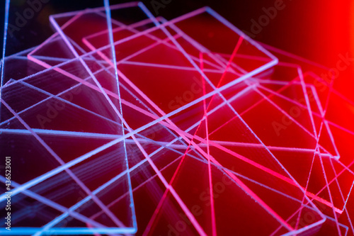 abstract background with lines blue and red colors 