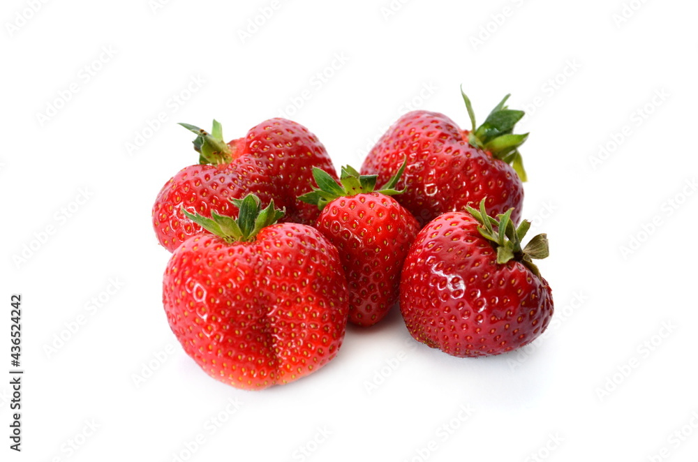 strawberries on white background strawberries on white background
