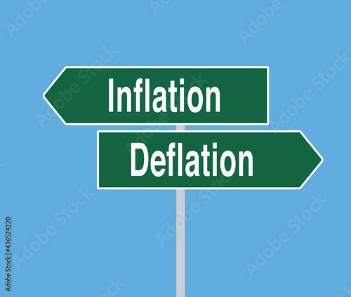 inflation or deflation arrows pointing