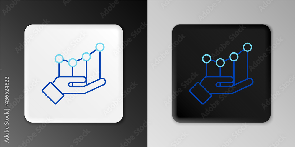 Line Pie chart infographic icon isolated on grey background. Diagram chart sign. Colorful outline concept. Vector Line Pie chart infographic icon isolated on grey background. Diagram chart sign. Colorful outline concept. Vector
