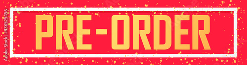 Pre-Order Sale, web banner design template, discount horizontal poster, vector illustration